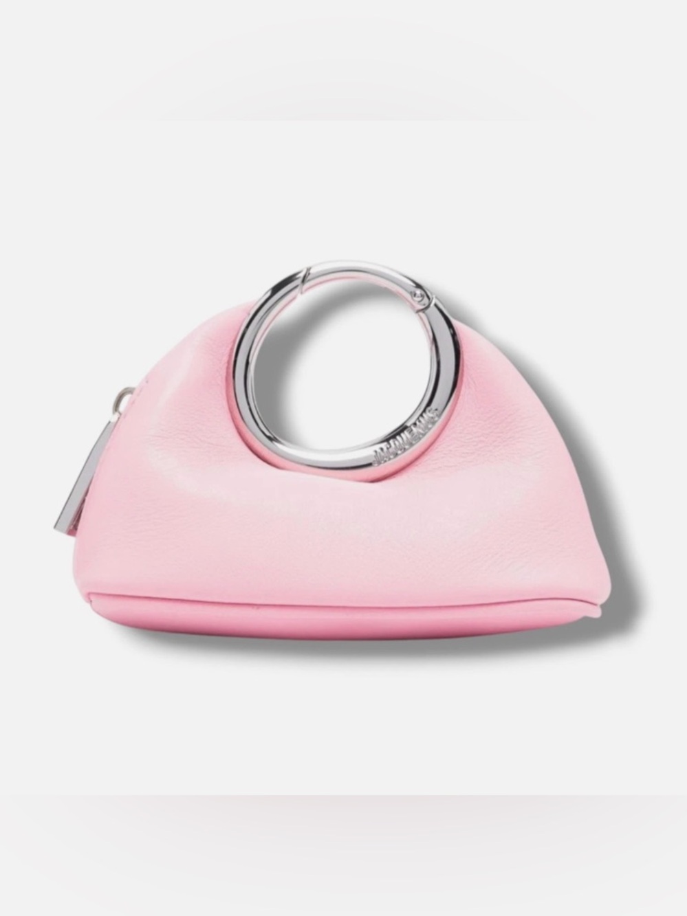 NWT Jacquemus Women's Pink Le Porte Calino Leather Top-Handle Bag